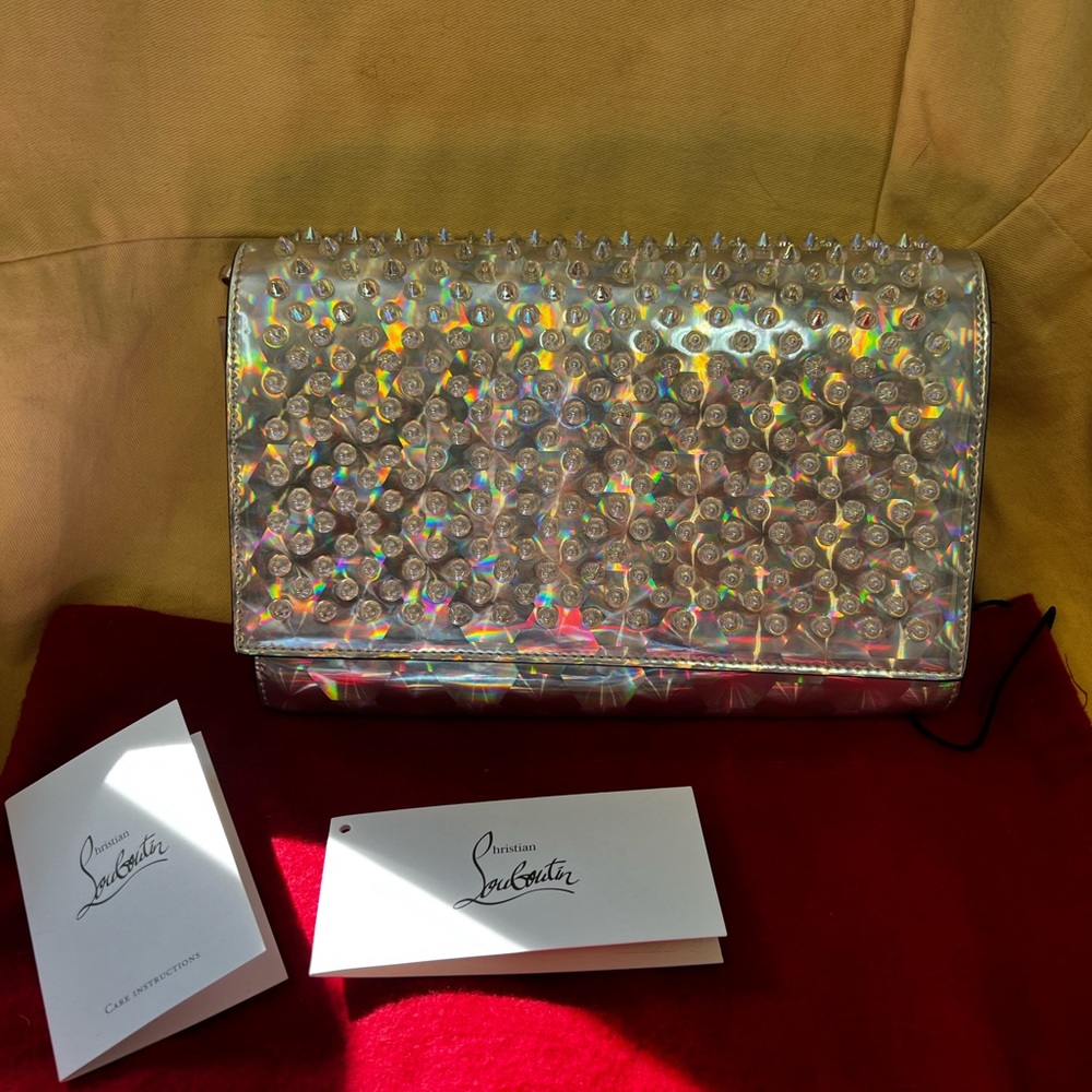 Christian Louboutin Silver spiked bag